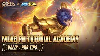 Valir Pro Tutorial 2022: Skills, Combo, Emblem, Tricks | MLBB PH Official Academy | Episode 3