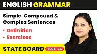 Simple, Compound & Complex Sentences - Definition, Exercises | English Grammar