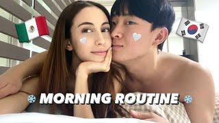 OUR WINTER MORNING ROUTINE️ I MEXICAN KOREAN INTERNATIONAL COUPLE
