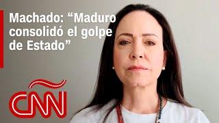 Las palabras de María Corina Machado tras la toma de posesión presidencial de Maduro