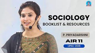 Booklist and Resources for Sociology Optional for UPSC | Pujya Priyadarshini AIR 11, 2018