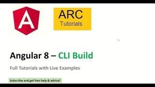 Build Angular Applications using Angular 8 CLI Tutorial | Full Angular Tutorials | ARC Tutorials