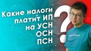 КАКИЕ НАЛОГИ ПЛАТИТ ИП? ИП НА ОСН, УСН, ПСН