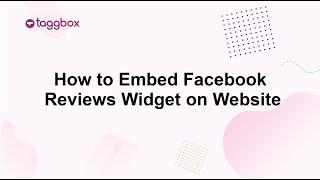 How To Embed Facebook Reviews Widget On Website