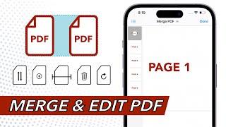 How To Merge PDF Into One & Edit On iPhone Without Any App!!!!