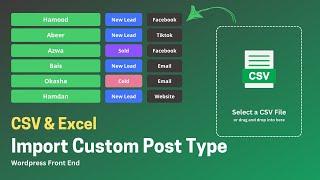 Import Custom Post Type from CSV to Wordpress from Front End