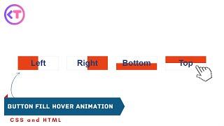 Buttons Hover Slide Animation Left Right Bottom Top | CSS button animations