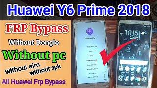 All Huawei Frp Bypass 2021 | Huawei y6 Prime 2018 Frp Bypass Without Pc | Huawei ATU-L42  ATU-L31