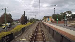 Transperth train driver cab view - B series - Perth/Midland/Perth - peak hour lockdown service.