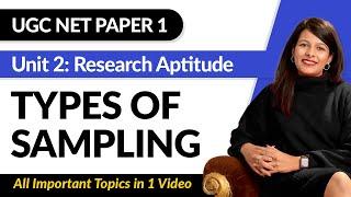 Types of Sampling | Research Aptitude | UGC NET Paper 1| Arpita Karwa