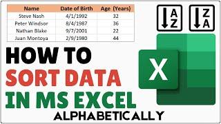 How to Sort Alphabetically in Excel