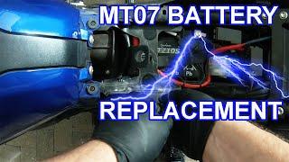 How to Replace Yamaha MT 07 Battery Procedure YTZ10S Easy