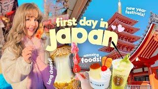 the most EPIC first day in Tokyo!  AMAZING foods, Shibuya & Asakusa Celebrating New Year in Japan