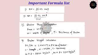 very important formula list.every Fresher and experience Engineer should know.going for interview..