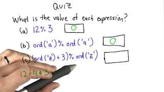 Modulus Quiz Solution - Intro to Computer Science