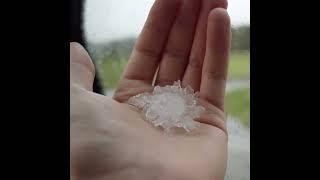 Verrückter Stachelhagel bei München #Unwetter #Bayern #münchen #augsburg  #Hagel