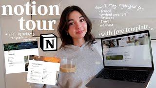 the ULTIMATE Notion tour for productivity & organization  school, content, travel, wellness & more