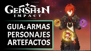 GUÍA: MEJORA DE PERSONAJES, ARMAS y ARTEFACTOS - Genshin Impact (Gameplay Español)