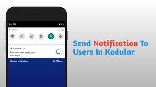 How to send notification to users in kodular