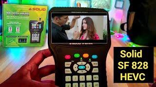 SOLID SF-828 HEVC Full HD Digital Satellite dB Meter unboxing and review फाइंडर में देखो टीवी