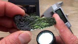 In-Depth Overview of a Real Czech Moldavite Drop-Shaped Meteorite (Weighed, Measured + Description)