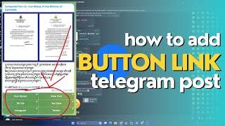 How to add link button in telegram channel post | Telegram Tutorial