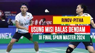 rinov - pitha usung misi balas dendam final spain master 2024  #badminton #spainmaster2024