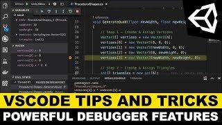 Unity3d VSCode Tips and Tricks with Unity Debugger, Debug Console, Watcher, Call Stack, Breakpoints
