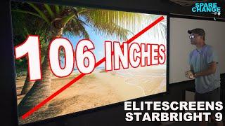 Elite Screens StarBright 9 ALR Projector Screen Review & DIY Projector Stand w/ LG HU710PW