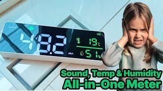 LOUD TENANTS!? Sound Decibel Meter Test, Temp & Humidity Meter: Perfect for Home, Studio & More!