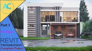 NC House | Part 1 | Complete Step By Step Project | Revit and Twinmotion Tutorial