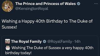 Prince William and princess Catherine wished the Traitor Happy Birthday. Rant and spread.