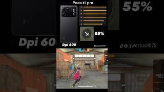 Poco x5 pro headshot sensitivity settings for Free Fire #shorts #viral #free_fire_shorts