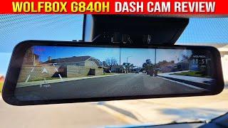 Wolfbox NEW G840H Mirror Dash Cam Review (WIFI App, 2K, HD, GPS, Park Mode & Park Assist, 12")
