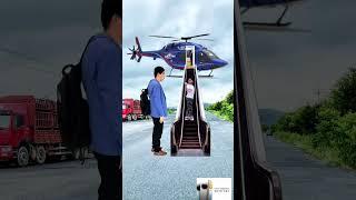 It's so convenient to take a private customized helicopter by waving your hand. You can stop any