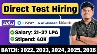 Direct Test Hiring | Juspay, Birlasoft, NetApp | Off Campus Drive 2022, 2023, 2024, 2025, 2026 BATCH