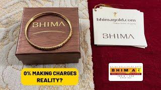 Unboxing Bhima Jewellers Gold Bangle at 0% Making Charges - Bhima Gold Review!