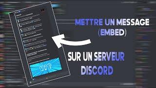 Comment envoyer un message "EMBED" sur un serveur Discord (sans bot)