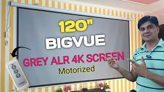 BIGVUE 120" GREY ALR 4K Motorized Projector Screen | Unboxing & Review