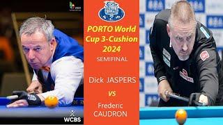 Highlights SEMIFINAL| Frederic CAUDRON vs Dick JASPERS | PORTO World Cup 3-Cushion 2024