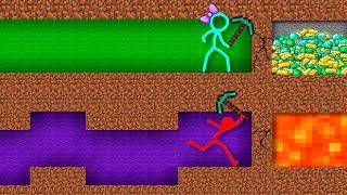 Watergirl and Fireboy  Stickman vs Minecraft Cartoon Animasi VS Minecraft Animation Stick Man Fight