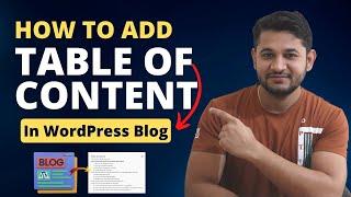 How to add a table of content in WordPress post Automatically | Free WordPress Plugin