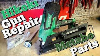 Repairing a Hikoki (Metabo HPT) nail gun, using Metabo parts. NR1890DC