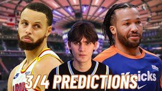 NBA PREDICTIONS & BEST BETS 3/4!