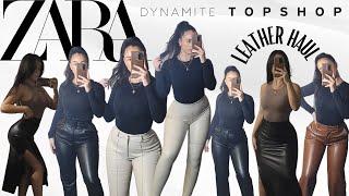 ZARA WINTER TRY-ON HAUL | BEST LEATHER PANTS & BLAZERS ft. ZARA, BECAUSE OF ALICE & TOPSHOP