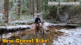 A Snowy Ride on my New Bike | Mountain Biking Port Alberni