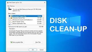 How to open the Disk Cleanup in Windows through CMD command line instead of searching for it.