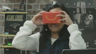 Trying McDonald's Happy Goggles For The First Time - Google Cardboard With Lenses