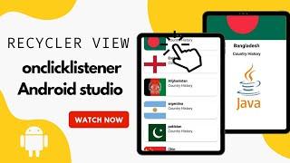RecyclerView OnClickListener  to new activity and cardview in android studio