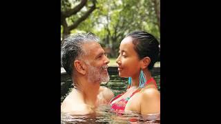 beautiful wife of Milind Soman  #filmycouple #shorts